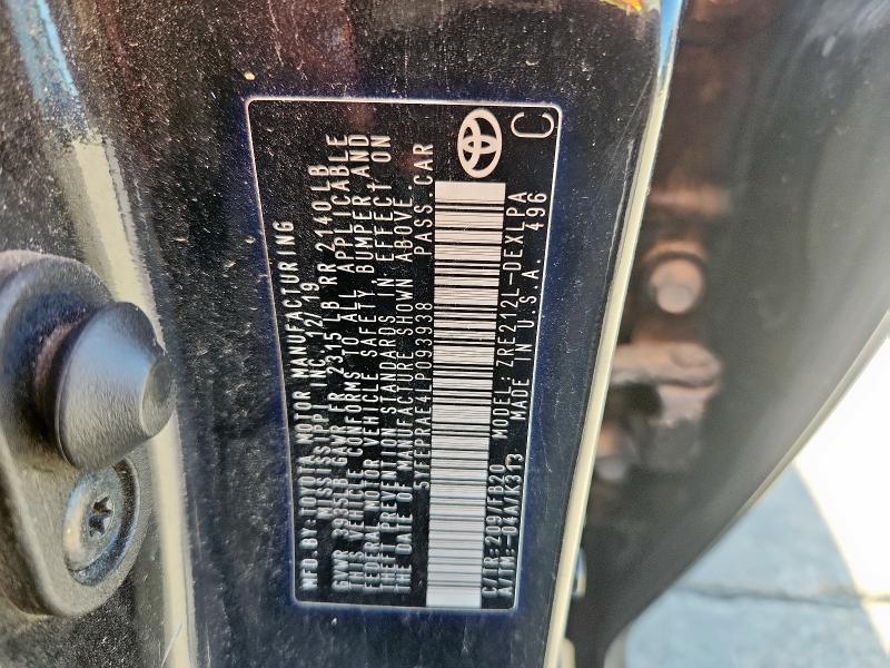 Aukcja sprzedaży 2020 Toyota Corolla, vin: 5YFEPRAE4LP093938, numer aukcji: 90199795