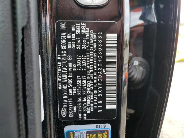 Aukcja sprzedaży 2017 Kia Sorento, vin: 5XYPGDA30HG303831, numer aukcji: 90501245