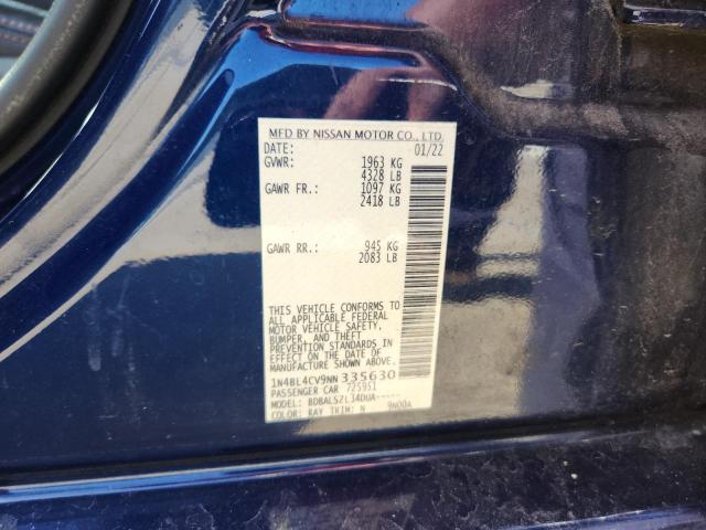 Продаж на аукціоні авто 2022 Nissan Altima, vin: 1N4BL4CV9NN335630, номер лоту: 85152625