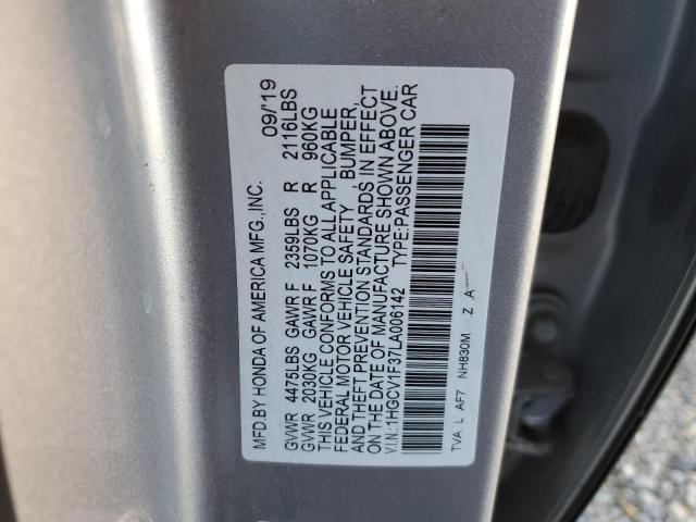 Продаж на аукціоні авто 2020 Honda Accord Spo, vin: 1HGCV1F37LA006142, номер лоту: 90233605