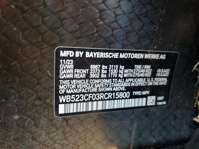 Продаж на аукціоні авто 2024 Bmw Ix Xdrive5, vin: WB523CF03RCR15800, номер лоту: 87241965