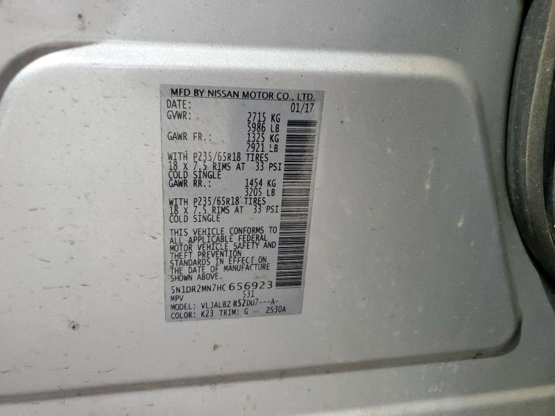 Продажа на аукционе авто 2017 Nissan Pathfinder, vin: 5N1DR2MN7HC656923, номер лота: 91043485