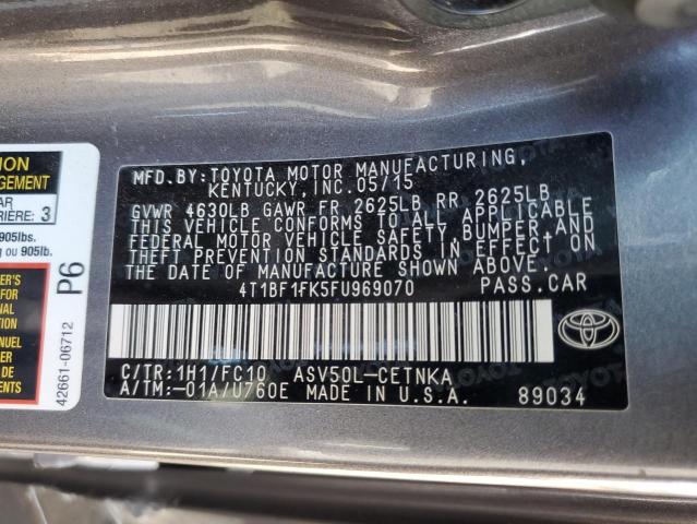 Aukcja sprzedaży 2015 Toyota Camry, vin: 4T1BF1FK5FU969070, numer aukcji: 82449625