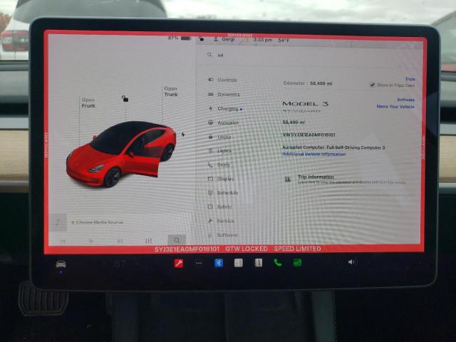 82786275 :رقم المزاد ، 5YJ3E1EA0MF016101 vin ، 2021 Tesla Model 3 مزاد بيع