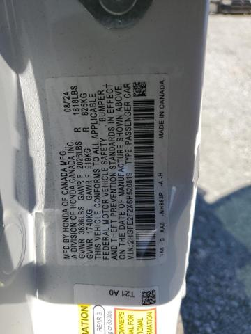 Продажа на аукционе авто 2025 Honda Civic, vin: 2HGFE2F2XSH520819, номер лота: 86841965