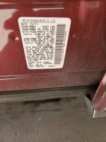 Aukcja sprzedaży 2012 Nissan Murano S, vin: JN8AZ1MW1CW207081, numer aukcji: 85161245