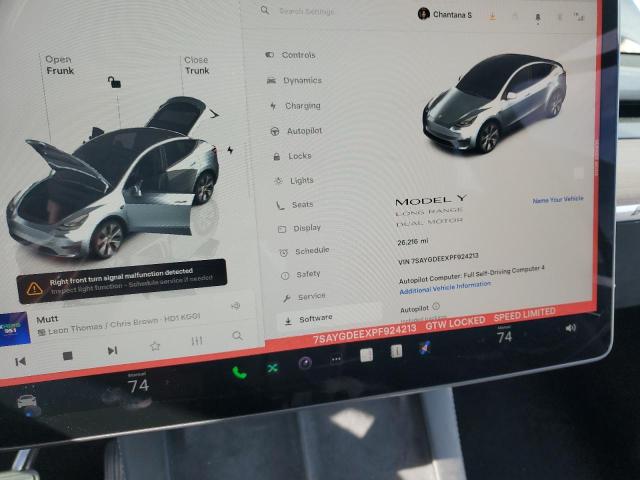 Продажа на аукционе авто 2023 Tesla Model Y, vin: 7SAYGDEEXPF924213, номер лота: 89649225