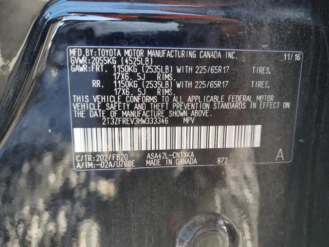 Aukcja sprzedaży 2017 Toyota Rav4 Le, vin: 2T3ZFREV3HW333346, numer aukcji: 87198405