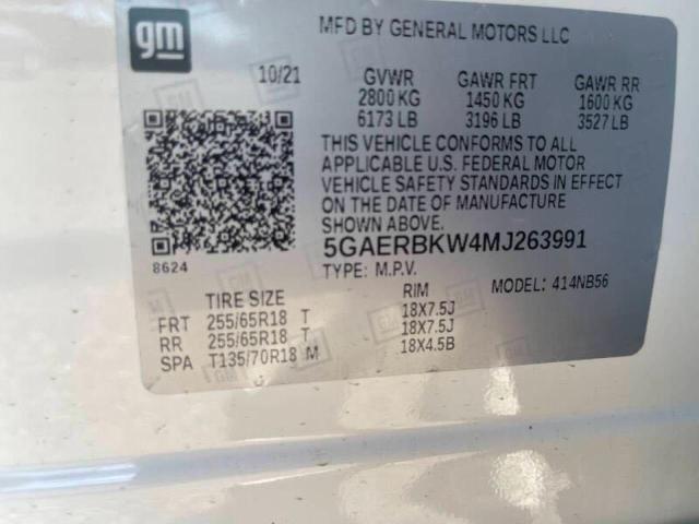 2021 Buick Enclave Es მანქანა იყიდება აუქციონზე, vin: 5GAERBKW4MJ263991, აუქციონის ნომერი: 85346405