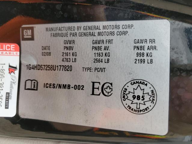 Aukcja sprzedaży 2008 Buick Lucerne, vin: 1G4HD57258U177820, numer aukcji: 86528115