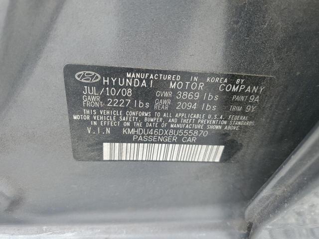 Auction sale of the 2008 Hyundai Elantra Gl, vin: KMHDU46DX8U555870, lot number: 82270315