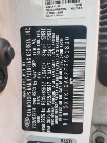 Aukcja sprzedaży 2015 Kia Sorento, vin: 5XYKTCA62FG561890, numer aukcji: 86248365