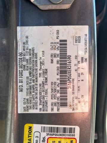 Aukcja sprzedaży 2014 Ford Fusion Tit, vin: 3FA6P0SUXER316590, numer aukcji: 87461585