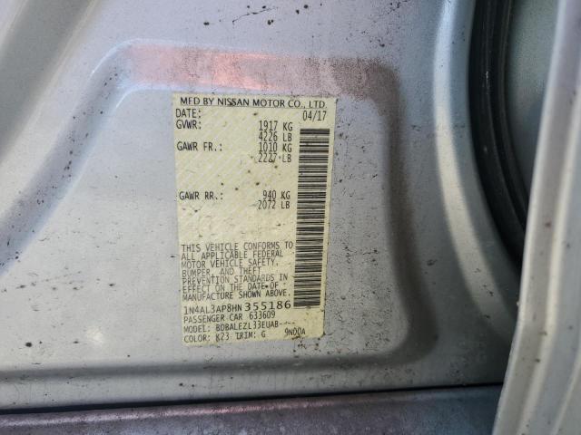 84862205 :رقم المزاد ، 1N4AL3AP8HN355186 vin ، 2017 Niss Altima مزاد بيع
