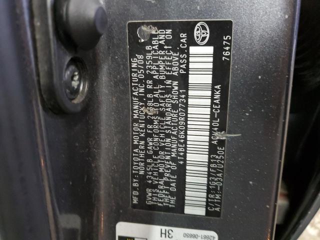 Aukcja sprzedaży 2009 Toyota Camry Base, vin: 4T4BE46K09R077341, numer aukcji: 82174755