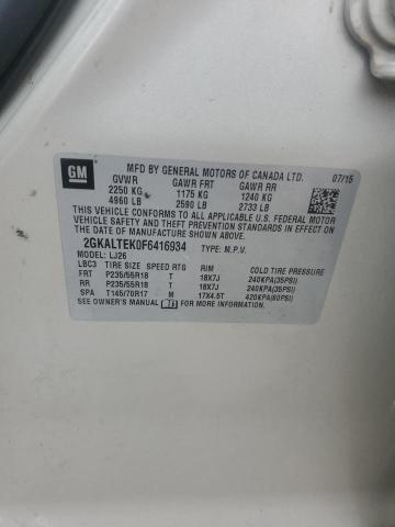 Aukcja sprzedaży 2015 Gmc Terrain, vin: 2GKALTEK0F6416934, numer aukcji: 85371385