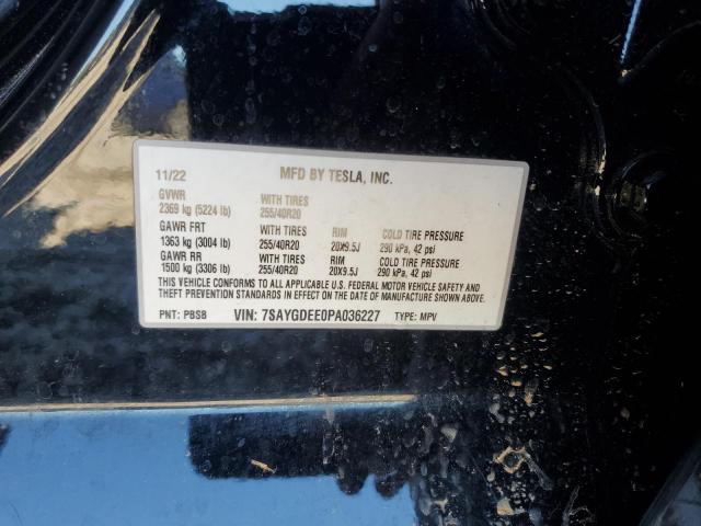 90661105 :رقم المزاد ، 7SAYGDEE0PA036227 vin ، 2023 Tesla Model Y مزاد بيع