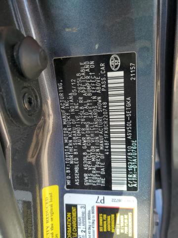 Продаж на аукціоні авто 2012 Toyota Camry Base, vin: 4T4BF1FK8CR220748, номер лоту: 87015625