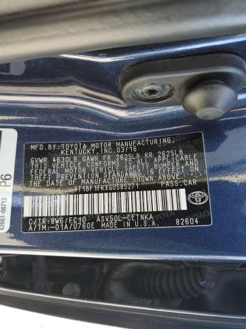 Aukcja sprzedaży 2016 Toyota Camry, vin: 4T1BF1FKXGU585271, numer aukcji: 84659065