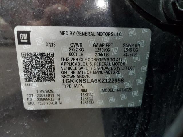 Aukcja sprzedaży 2019 Gmc Acadia Sle, vin: 1GKKNSLA6KZ122956, numer aukcji: 90598335