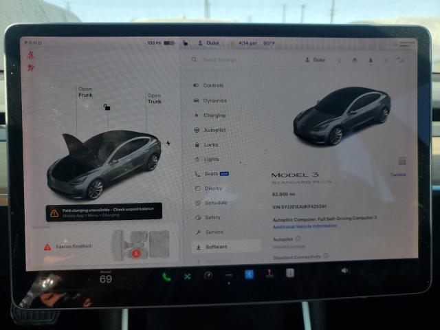 91252195 :رقم المزاد ، 5YJ3E1EA9KF425341 vin ، 2019 Tesla Model 3 مزاد بيع