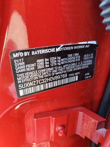 Aukcja sprzedaży 2017 Bmw X3, vin: 5UXWZ7C32H0V89769, numer aukcji: 82497975