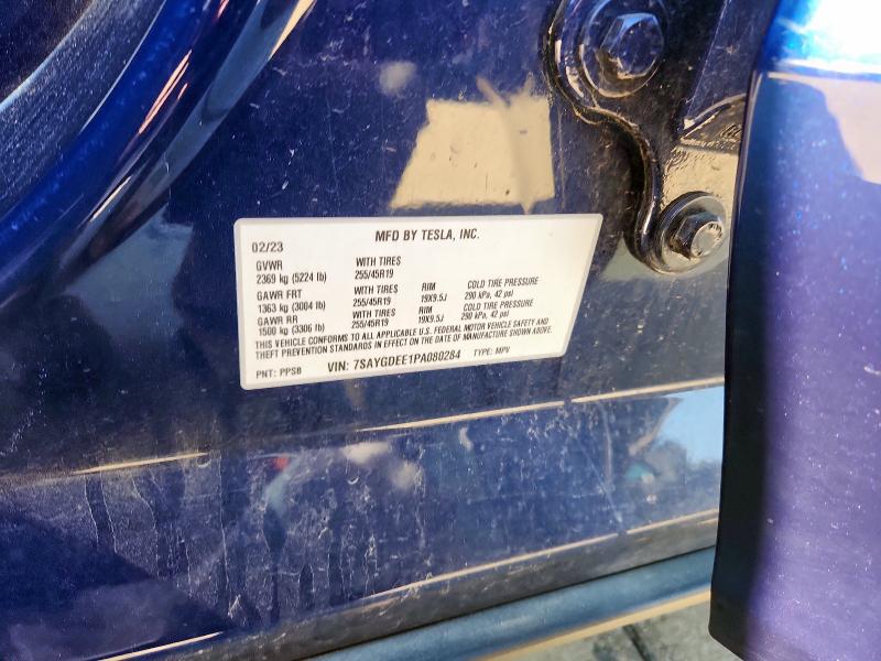 2023 Tesla Model Y მანქანა იყიდება აუქციონზე, vin: 7SAYGDEE1PA080284, აუქციონის ნომერი: 85844685