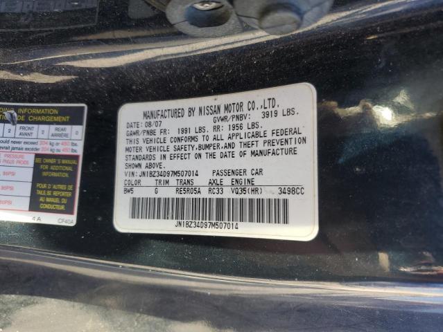Aukcja sprzedaży 2007 Nissan 350z Coupe, vin: JN1BZ34D97M507014, numer aukcji: 89721605