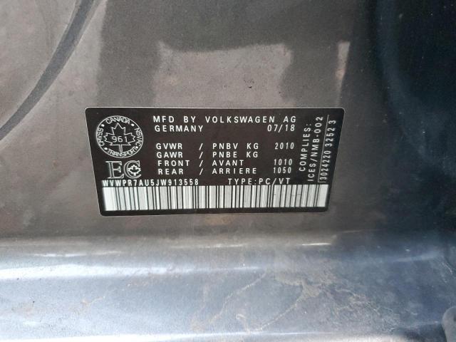 90082345 :رقم المزاد ، WVWPR7AU5JW913558 vin ، 2018 Volkswagen E-golf مزاد بيع