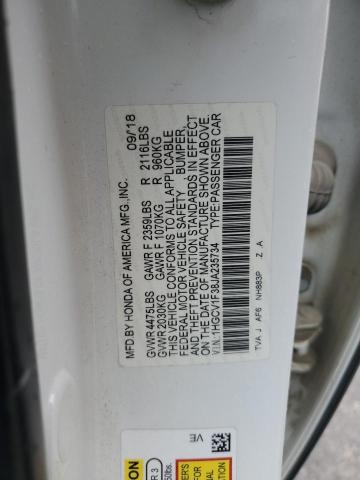 90020735 :رقم المزاد ، 1HGCV1F38JA235734 vin ، 2018 Honda Accord Spo مزاد بيع