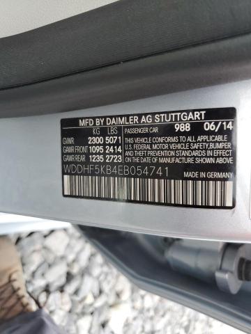 90229555 :رقم المزاد ، WDDHF5KB4EB054741 vin ، 2014 Mercedes-benz E مزاد بيع