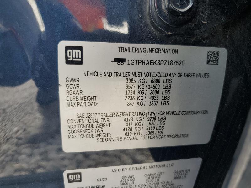 Продажа на аукционе авто 2023 Gmc Sierra, vin: 1GTPHAEK8PZ187520, номер лота: 89849175