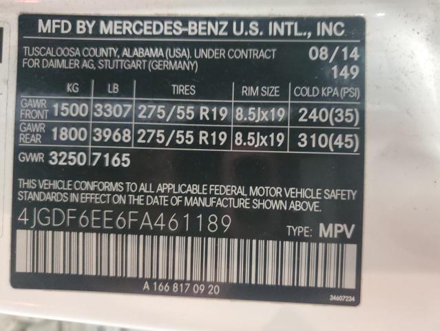 2015 Merz Gl 450 4matic მანქანა იყიდება აუქციონზე, vin: 4JGDF6EE6FA461189, აუქციონის ნომერი: 85585835
