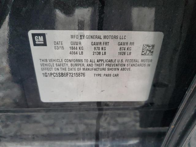 2015 Chevrolet Cruze Lt მანქანა იყიდება აუქციონზე, vin: 1G1PC5SB6F7215876, აუქციონის ნომერი: 82693905