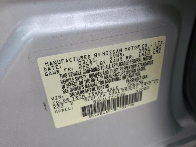 Продаж на аукціоні авто 2011 Nissan Sentra 2.0, vin: 3N1AB6AP7BL701706, номер лоту: 82324095