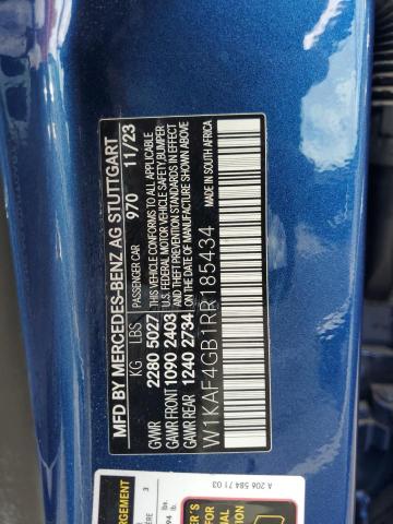 Aukcja sprzedaży 2024 Mercedes-benz C 300, vin: W1KAF4GB1RR185434, numer aukcji: 86487405