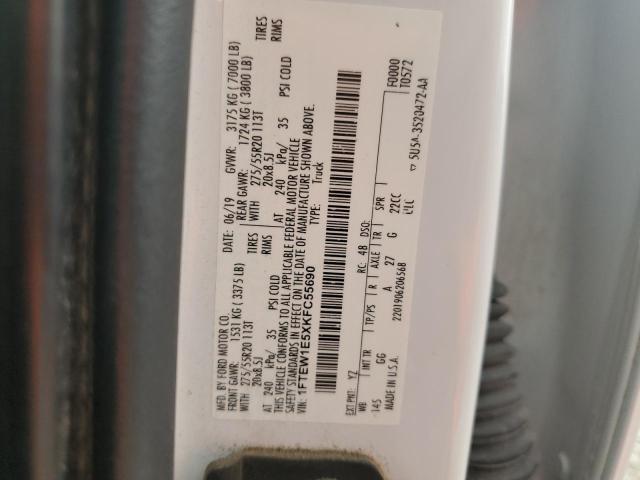Продажа на аукционе авто 2019 Ford F150, vin: 1FTEW1E5XKFC55690, номер лота: 85512295