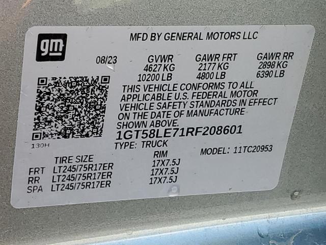 Aukcja sprzedaży 2024 Gmc Sierra C25, vin: 1GT58LE71RF208601, numer aukcji: 82363315