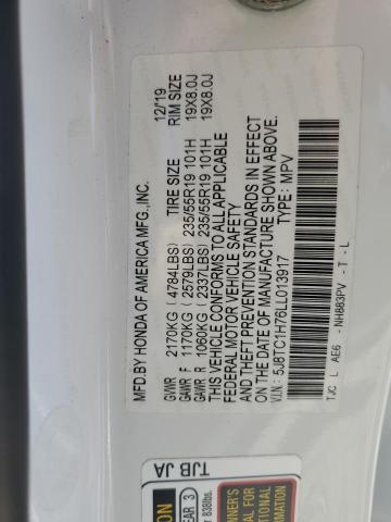 86194335 :رقم المزاد ، 5J8TC1H76LL013917 vin ، 2020 Acura Rdx مزاد بيع