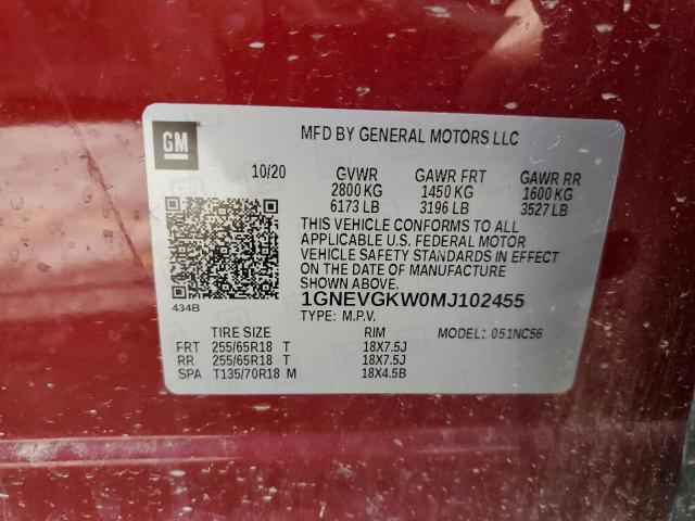 Продажа на аукционе авто 2021 Chevrolet Traverse, vin: 1GNEVGKW0MJ102455, номер лота: 89864905