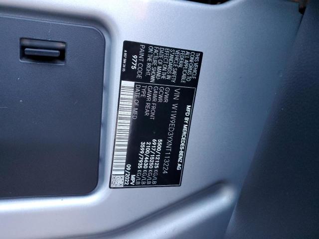 Aukcja sprzedaży 2022 Mercedes-benz Sprinter 4, vin: W1W9ED3YXNT113224, numer aukcji: 90733495