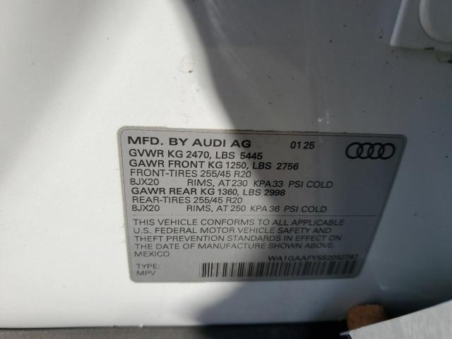 84039685 :رقم المزاد ، WA1GAAFY5S2052787 vin ، 2025 Audi Q5 مزاد بيع