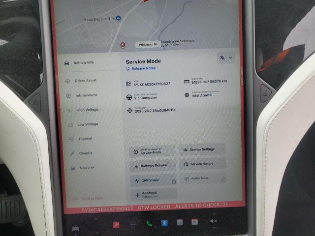 Продаж на аукціоні авто 2019 Tesla Model X, vin: 5YJXCAE26KF150527, номер лоту: 89893255