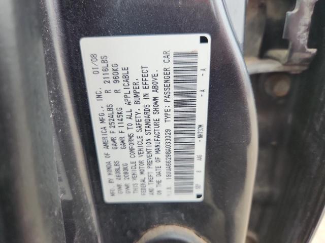 84365285 :رقم المزاد ، 19UUA66298A033029 vin ، 2008 Acura Tl مزاد بيع