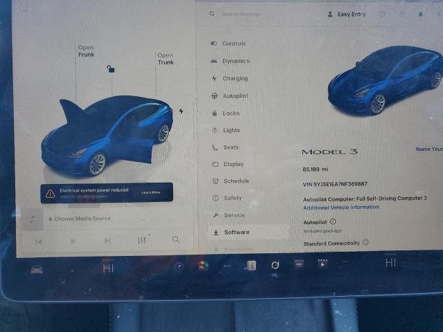 Продаж на аукціоні авто 2022 Tesla Model 3, vin: 5YJ3E1EA7NF369887, номер лоту: 87483645