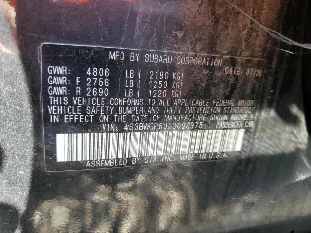 85662835 :رقم المزاد ، 4S3BWGP60L3028975 vin ، 2020 Subaru Legacy مزاد بيع