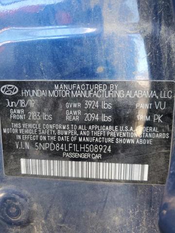 87278935 :رقم المزاد ، 5NPD84LF1LH508924 vin ، 2020 Hyundai Elantra Sel مزاد بيع