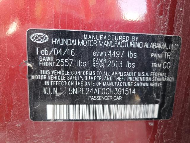 Продаж на аукціоні авто 2016 Hyundai Sonata Se, vin: 5NPE24AF0GH391514, номер лоту: 82214445