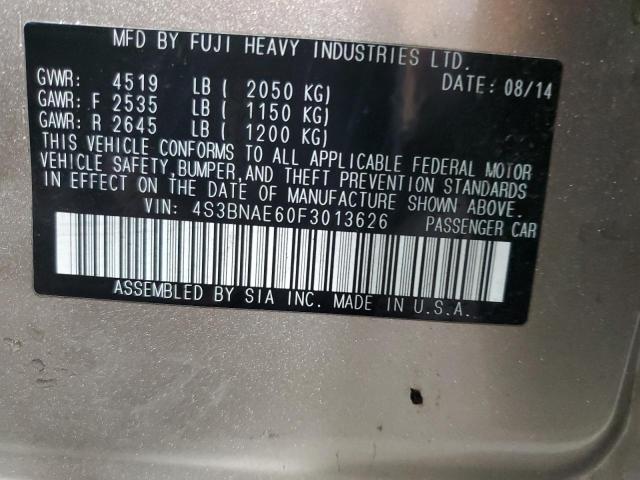 Aukcja sprzedaży 2015 Subaru Legacy, vin: 4S3BNAE60F3013626, numer aukcji: 85192595