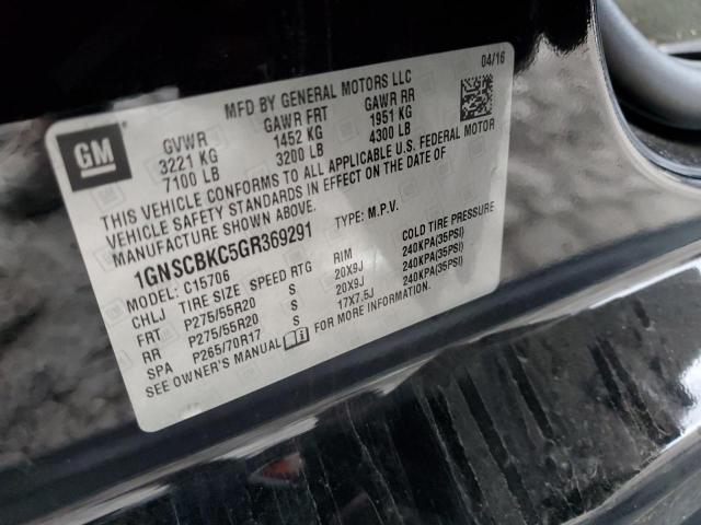 90583575 :رقم المزاد ، 1GNSCBKC5GR369291 vin ، 2016 Chevrolet Tahoe مزاد بيع